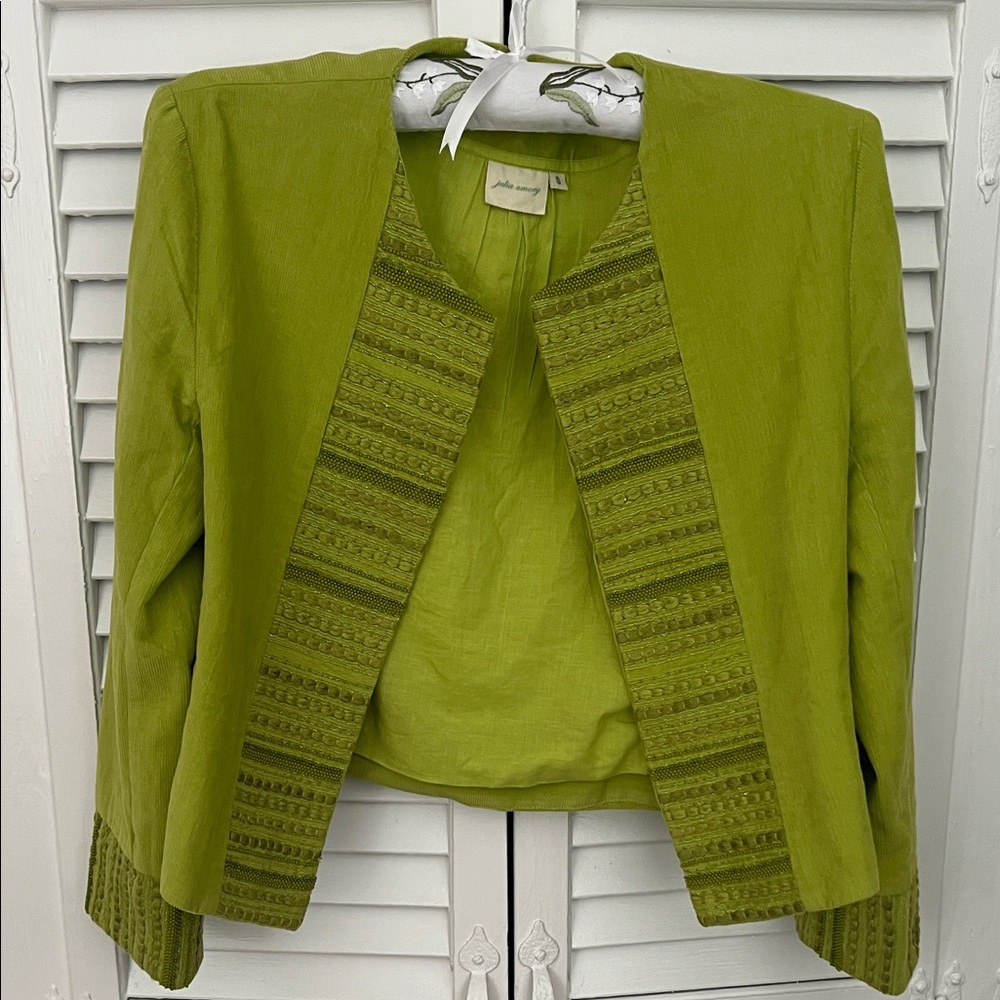 Julia Amory Diana Jacket chartreuse size small